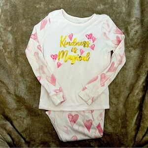 Tahari | Pajamas | 10/12 | Pink Hearts and Gold Text